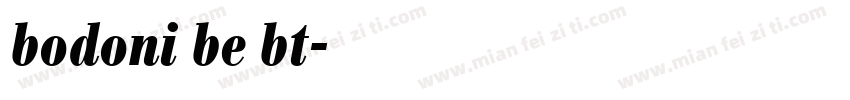 bodoni be bt字体转换